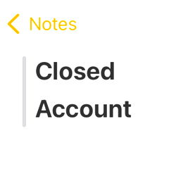 CLOSED ACCOUNT photo